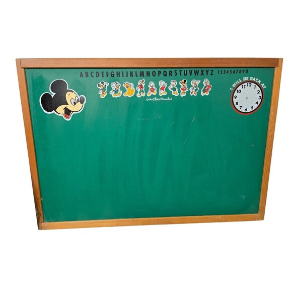 Vintage Disney Mickey Mouse Chalkboard Alphabet & Clock Graphics